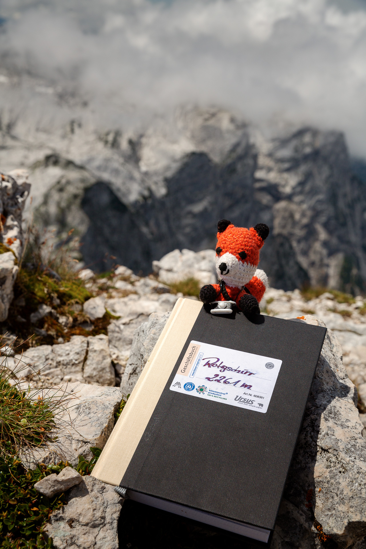 DIE FOTOFÜCHSE Foto Locations Salzkammergut. Nachdem du am Gipfel die grandiose Aussicht genossen hast, trage dich ins Gipfelbuch ein.