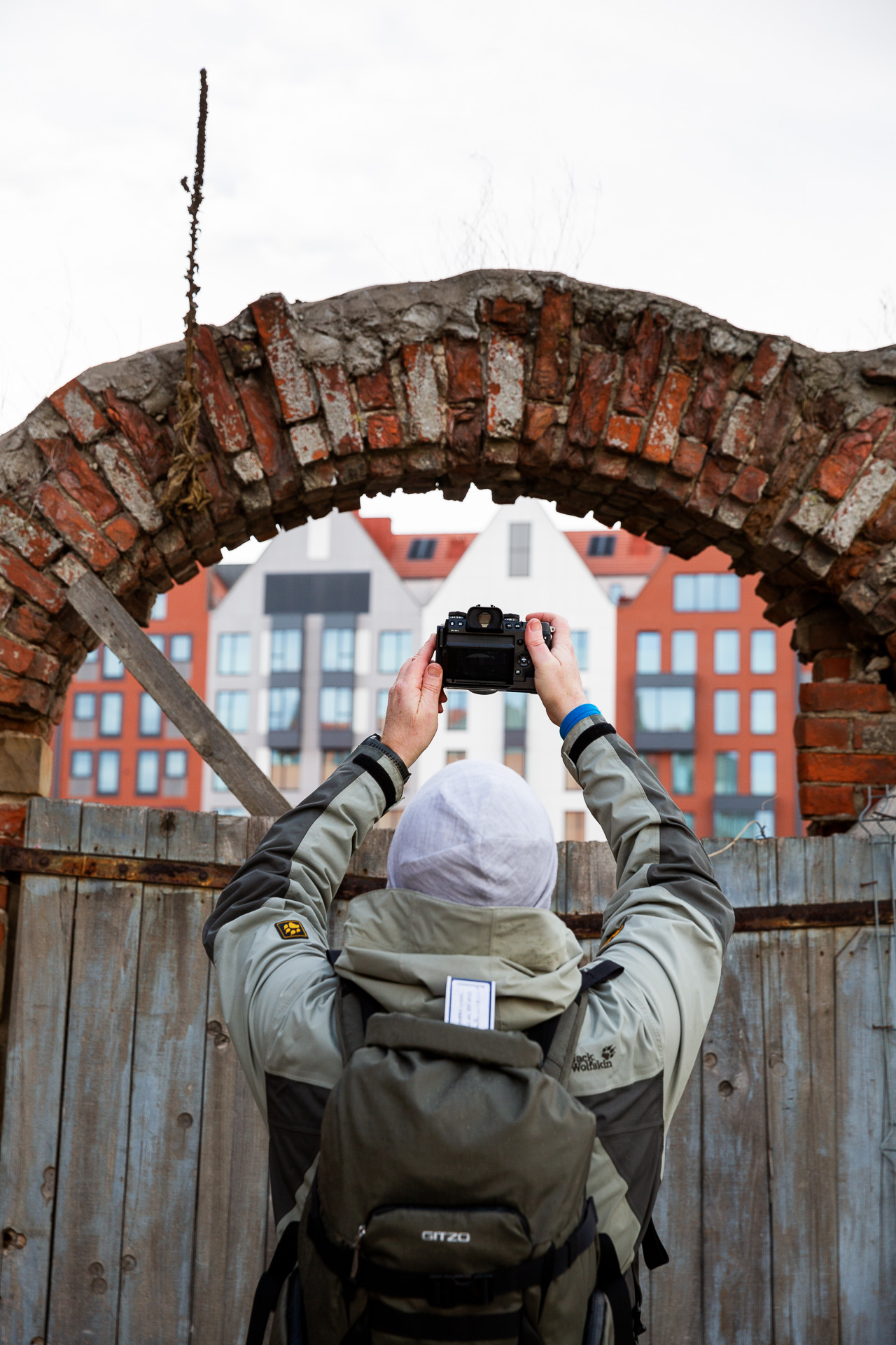 Kreative Blickwinkel im Hafen bei unserer Fotoreise Danzig werden immer in der Gruppe geteilt.