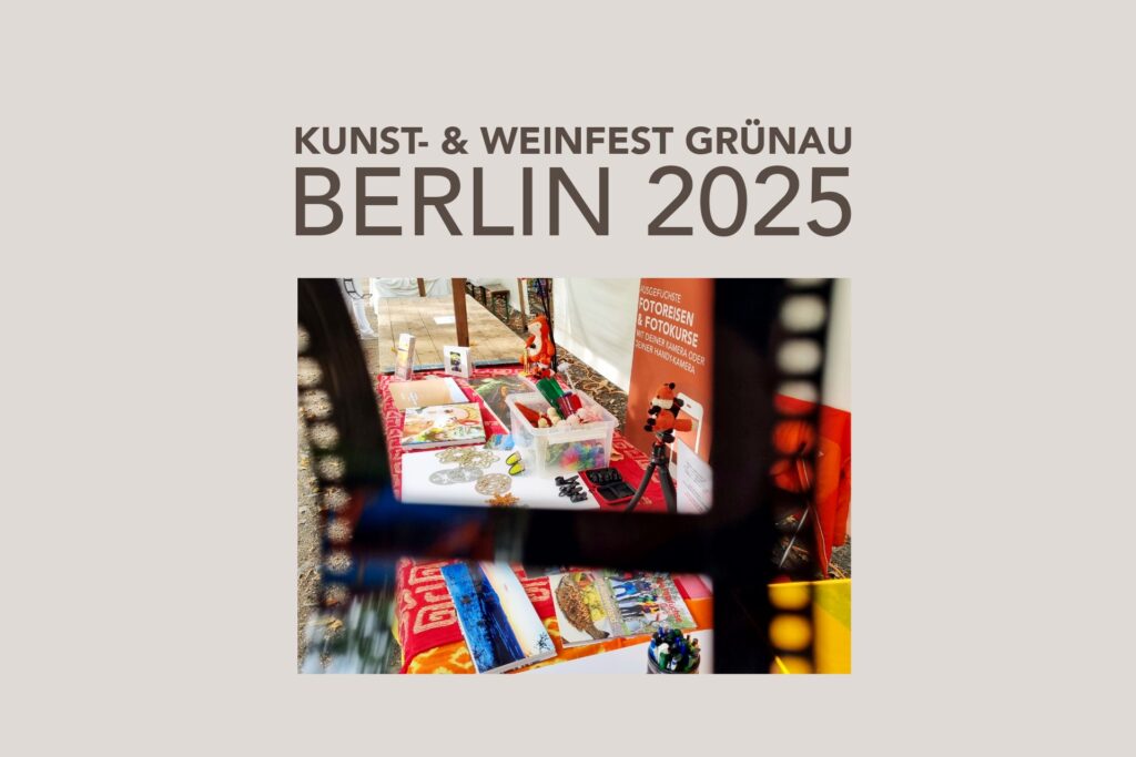 Besuche uns beim Grünauer Kunst und Weinfest und triff DIE FOTOFÜCHSE persönlich. Lass uns gemeinsam Fotografie neu erleben.